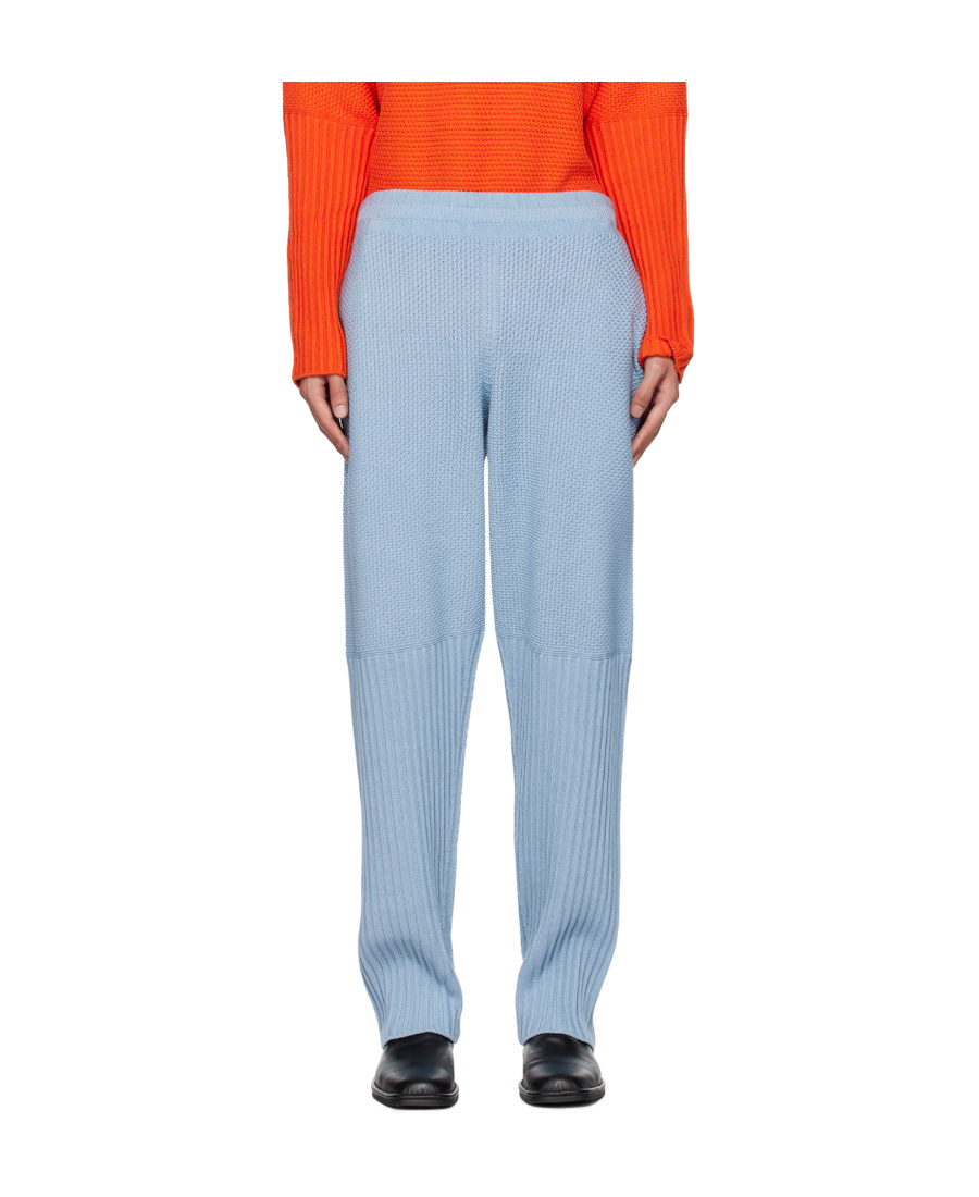 ISSEY MIYAKE TEXTURED KNITTED SWEATPANTS 