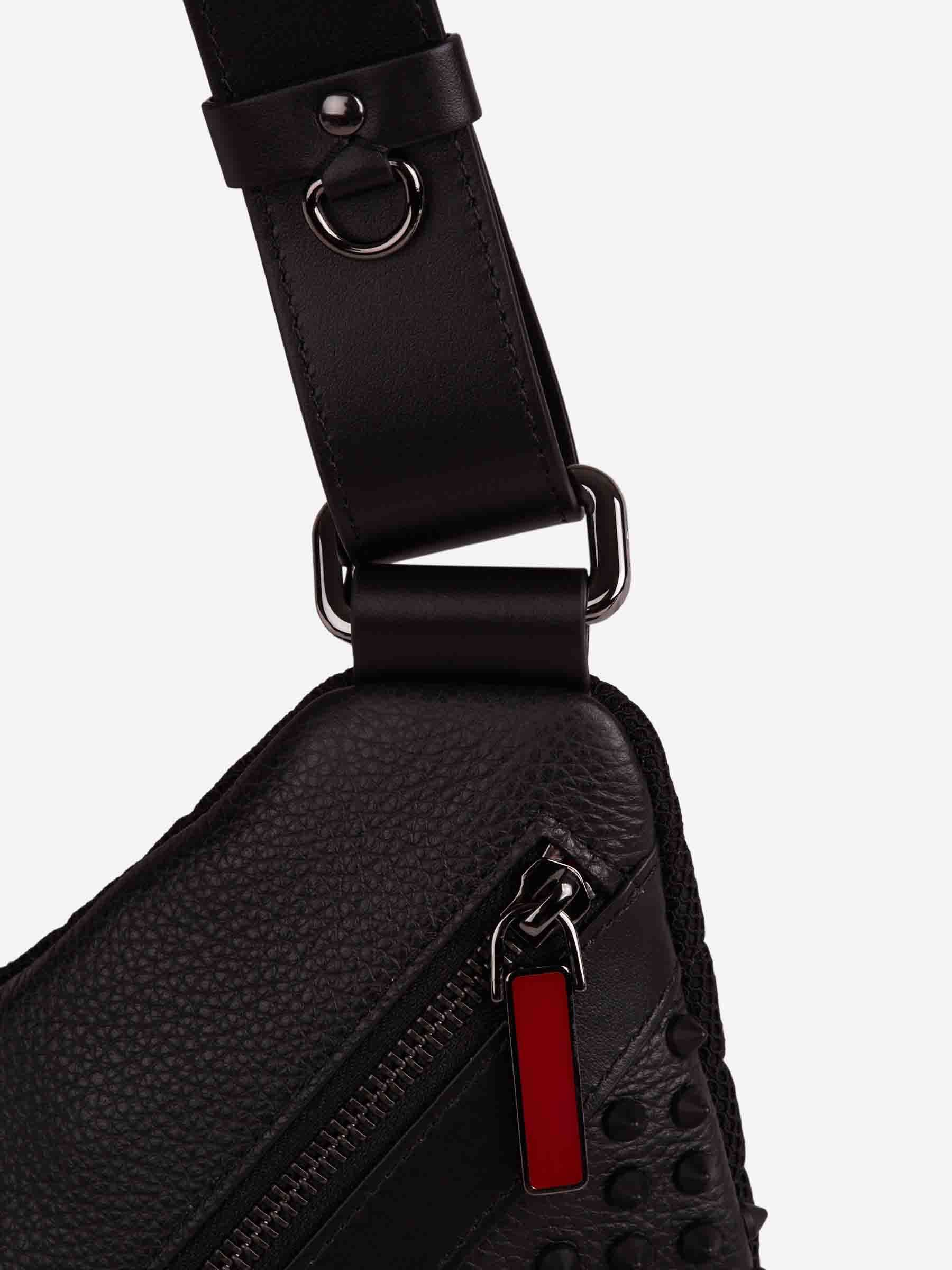 Christian Louboutin Zippered Crossbody Bag In Black
