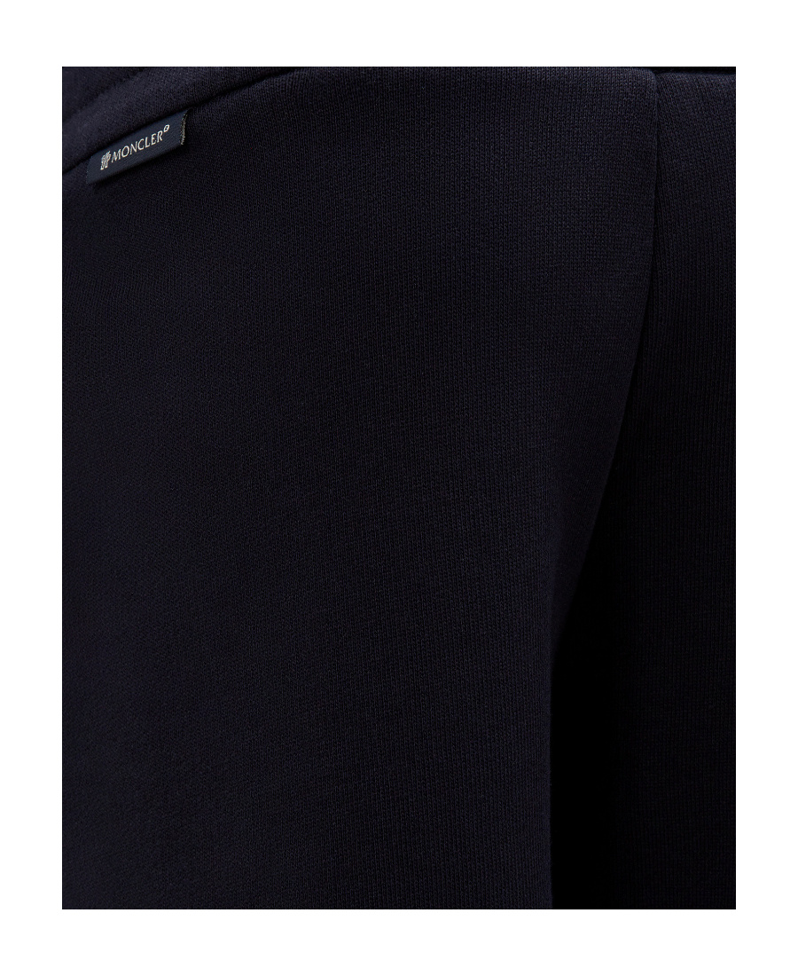 Moncler Logo-embroidered Fleece Track Pants In Blue