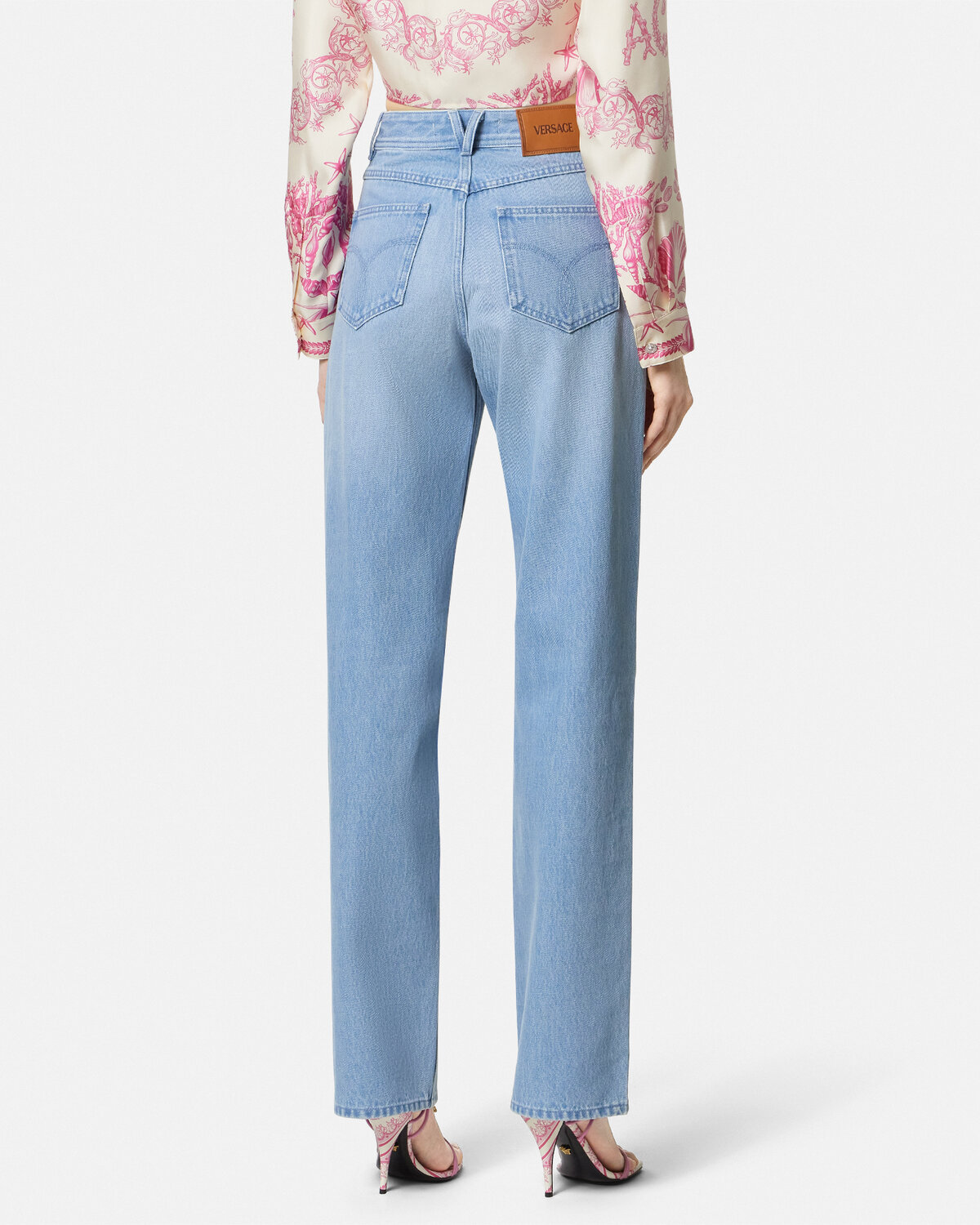 Versace High Waist Wide Leg Jeans