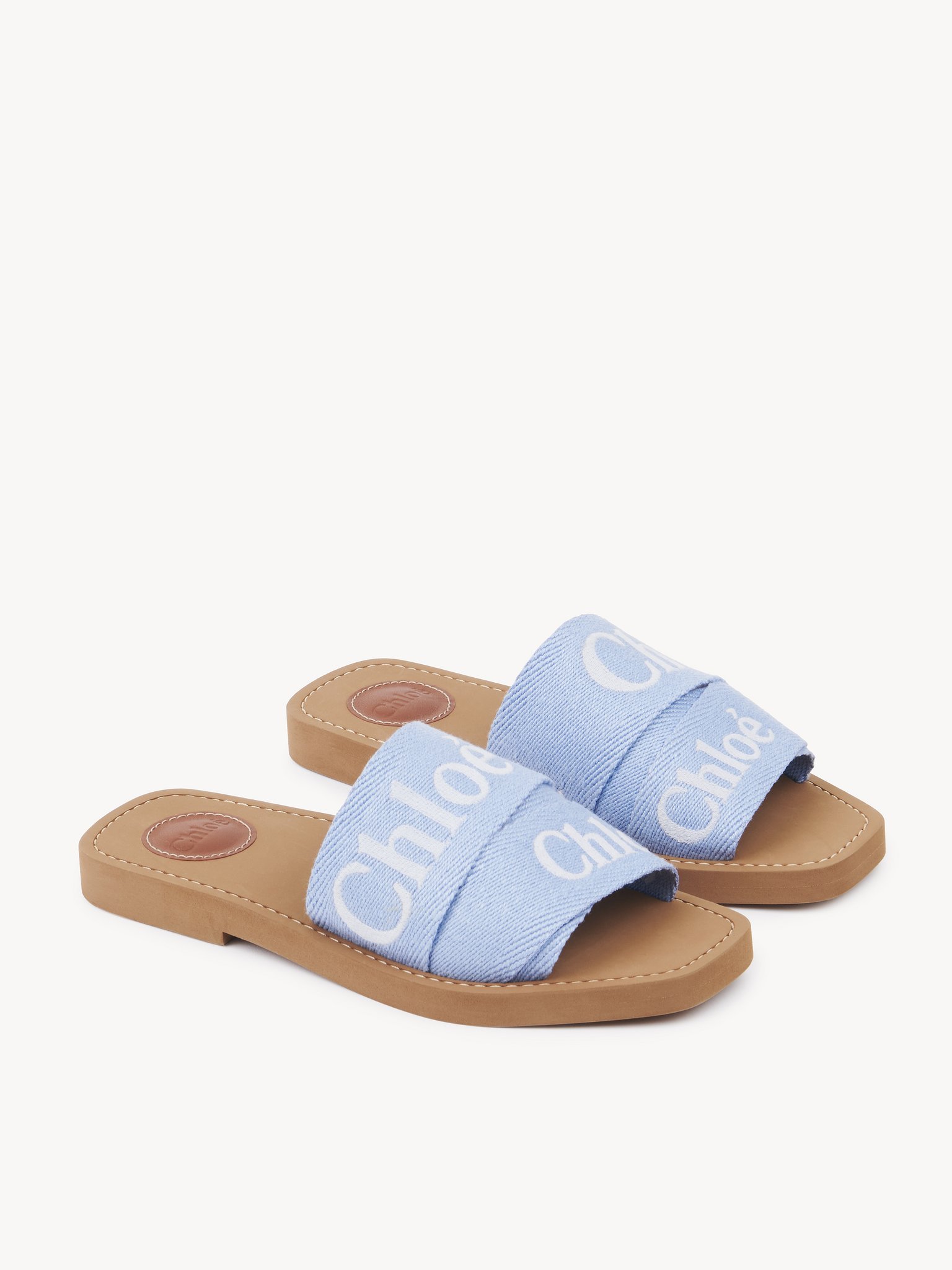 Chloé Logo-detail Flat Slides In Multi