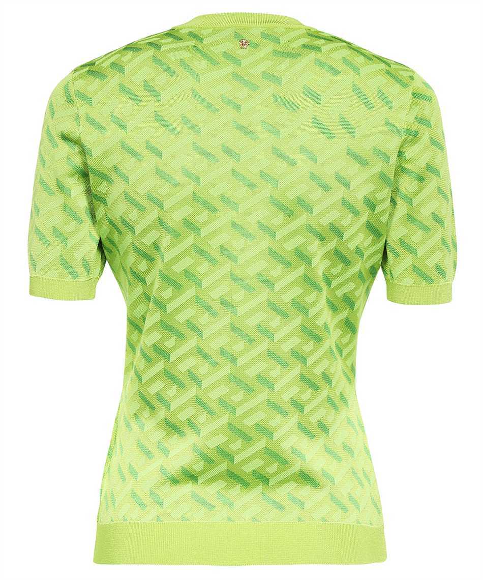 Versace La Greca-print Top In Green