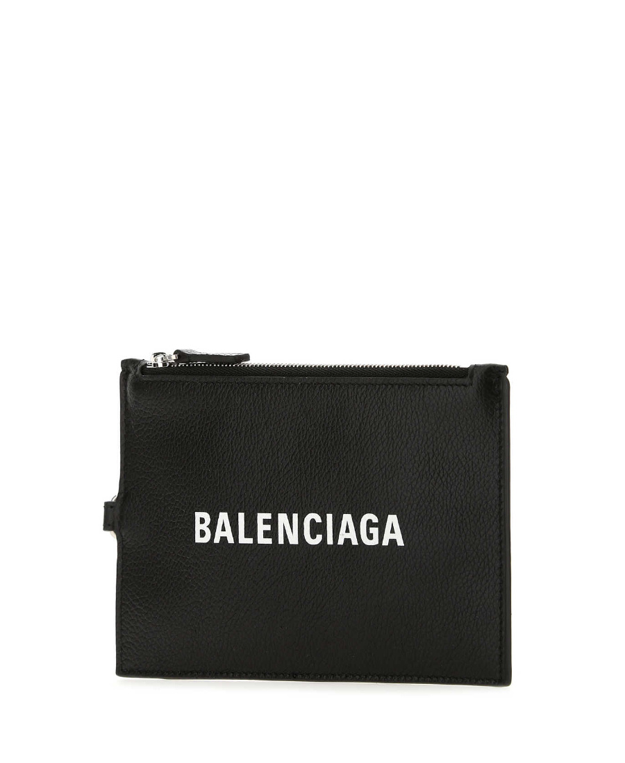Balenciaga Logo-print Wallet In Black