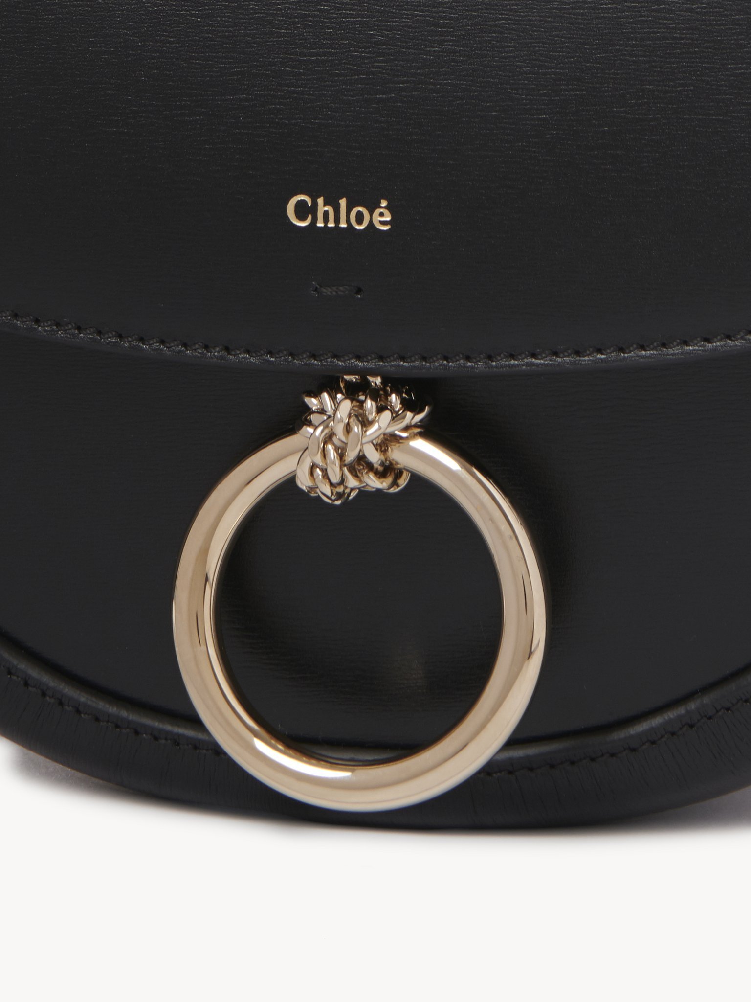 Chloé Chloe Black Leather Small Arlene Crossbody Bag In Black