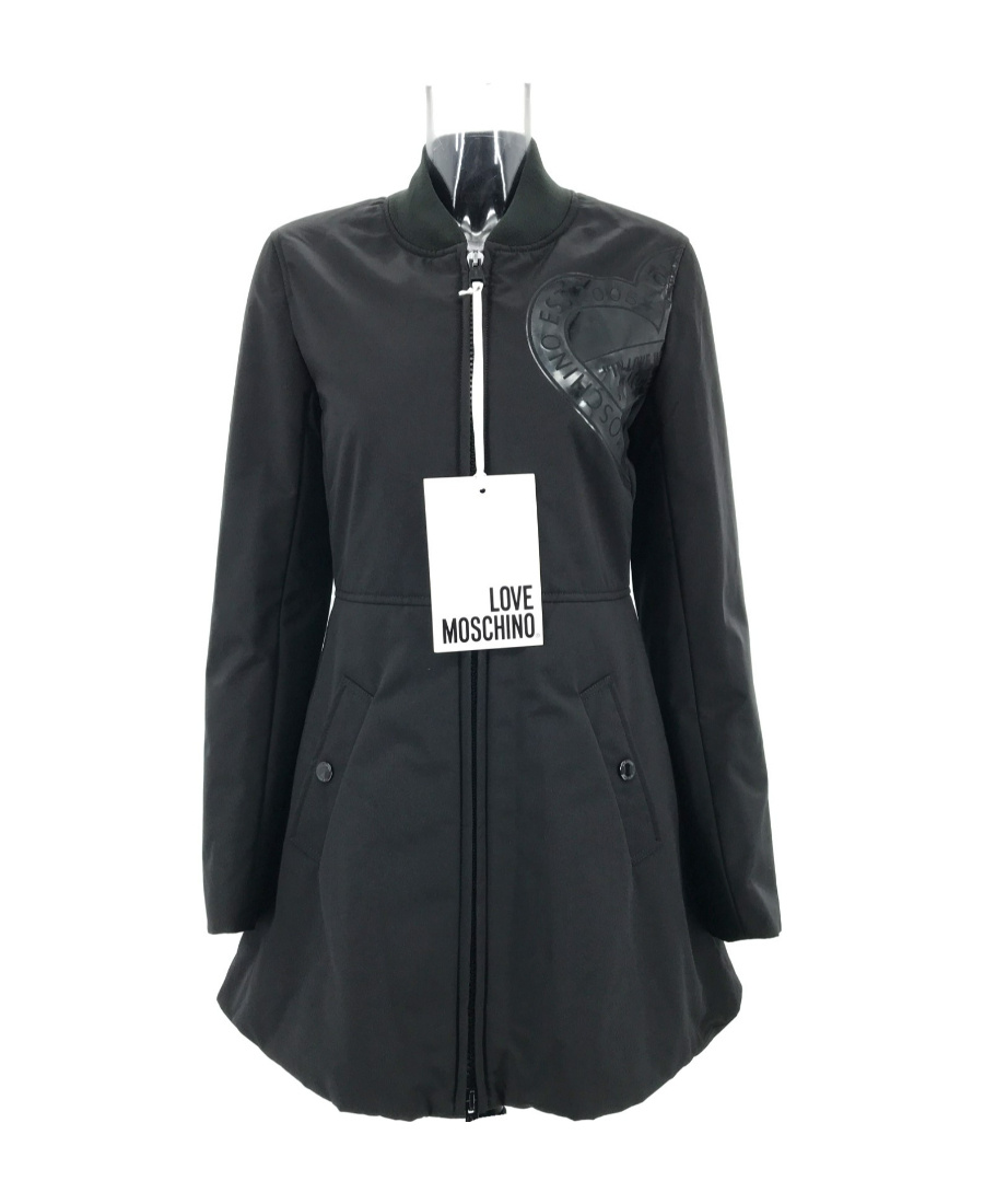 Moschino Long-sleeved Casual Jacket In Black
