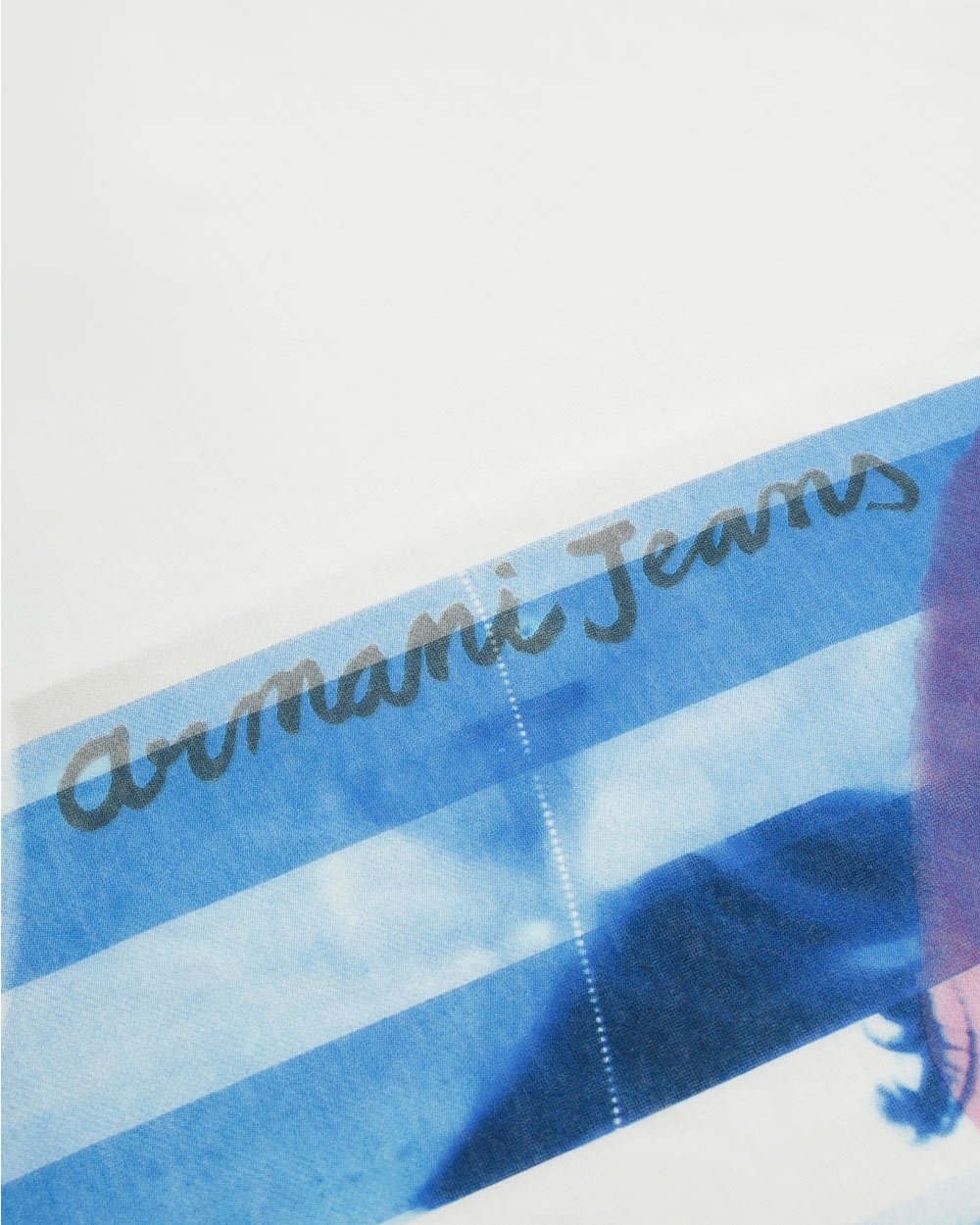 Shop Armani Jeans Printed T-shirt With Round Neck In White