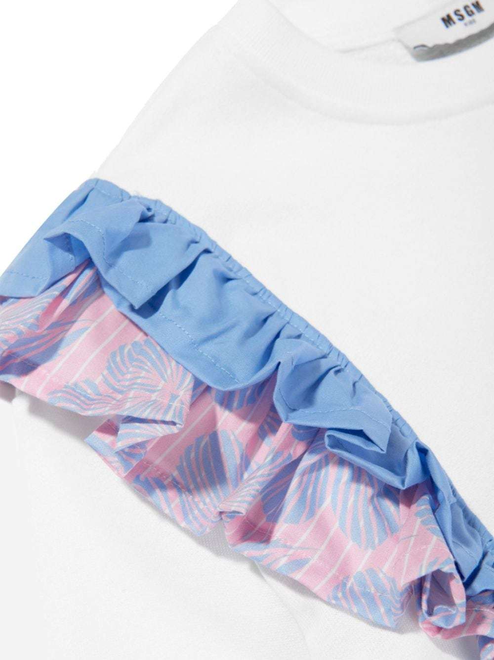 Msgm Ruffled Sweater In White