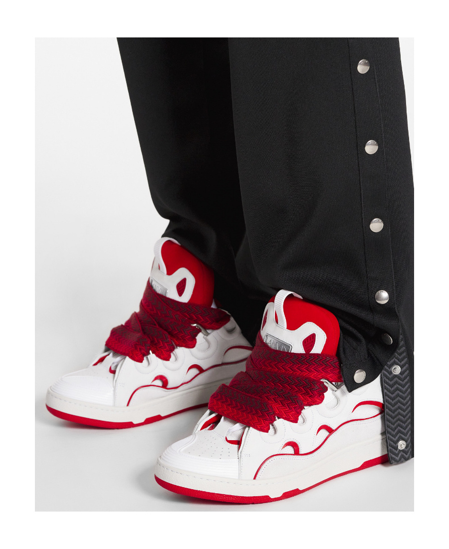 Lanvin Curb Leather Sneaker In White