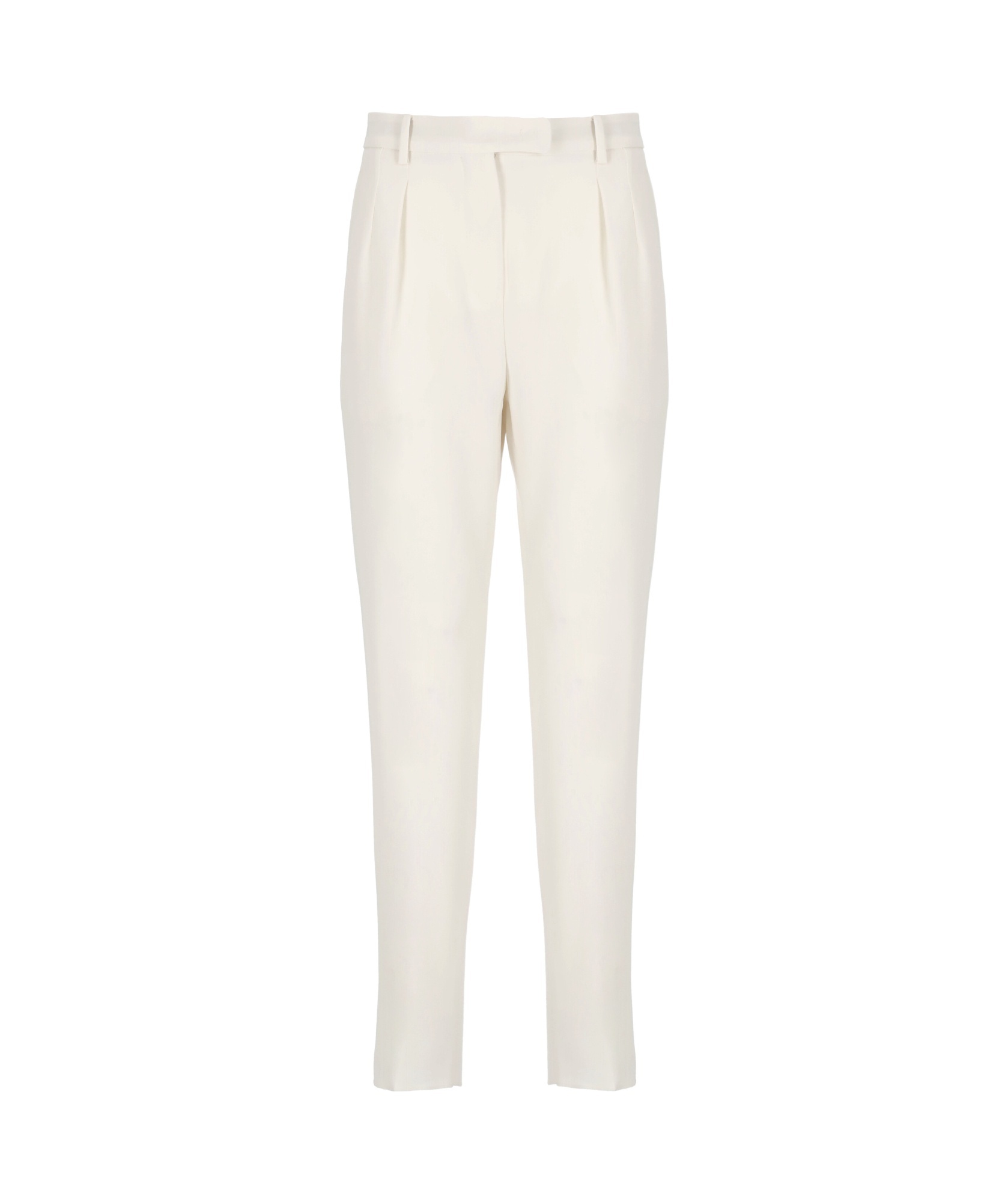 Max Mara Waistband Loop Casual Pants In White