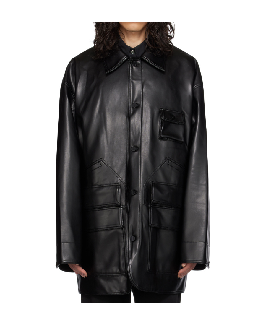 Wooyoungmi Button Long-sleeved Casual Jacket In Black