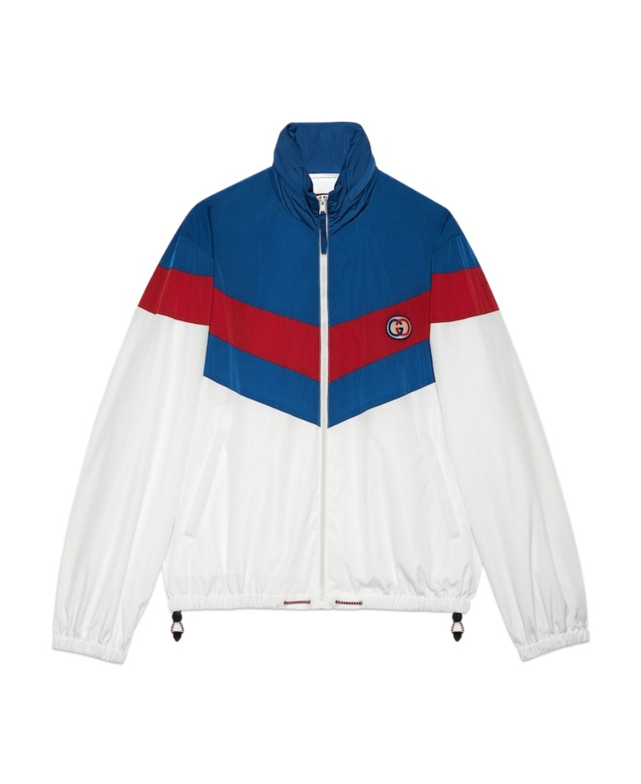 Gucci Incrocio-patch Track Jacket In White