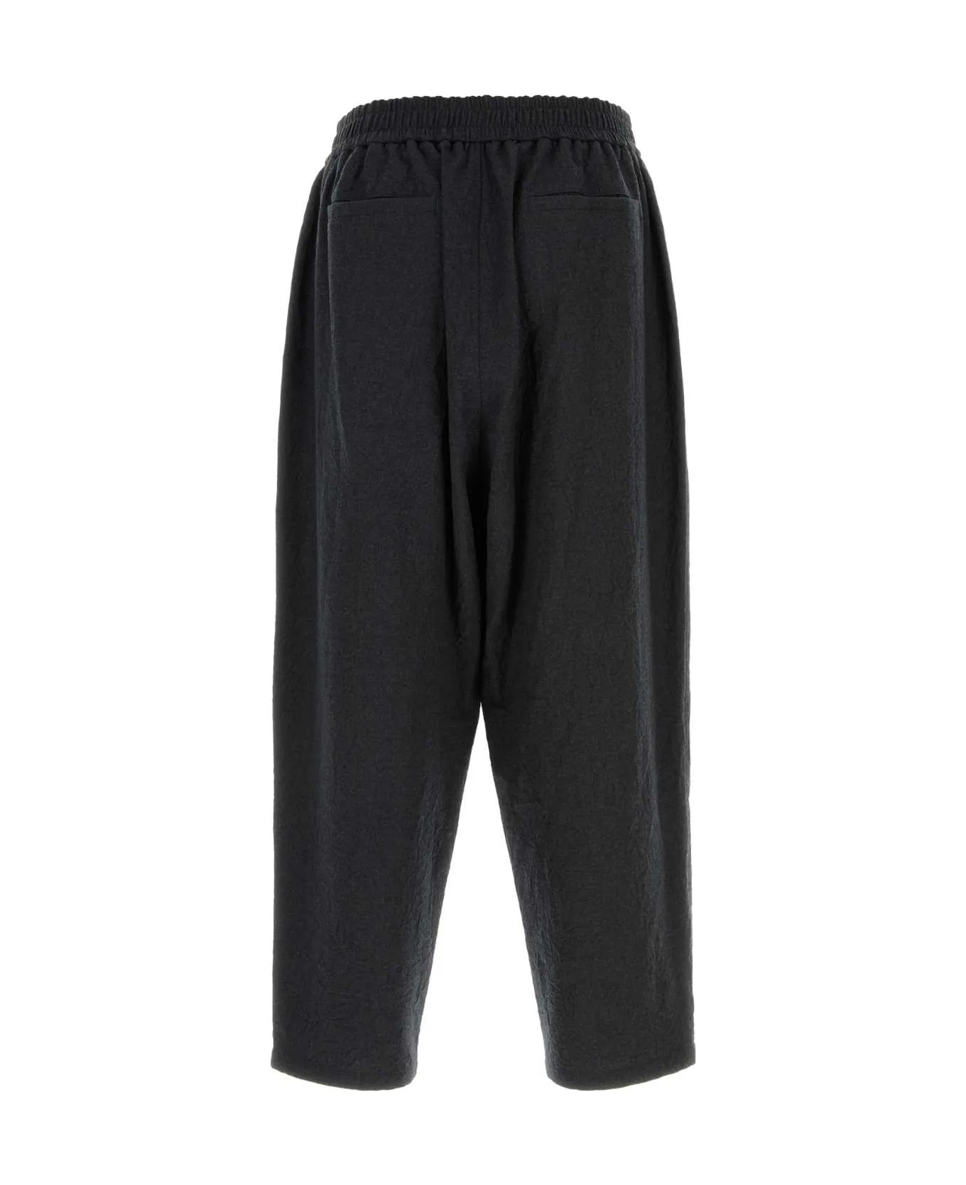 Giorgio Armani Virgin Wool Straight Pants In Black