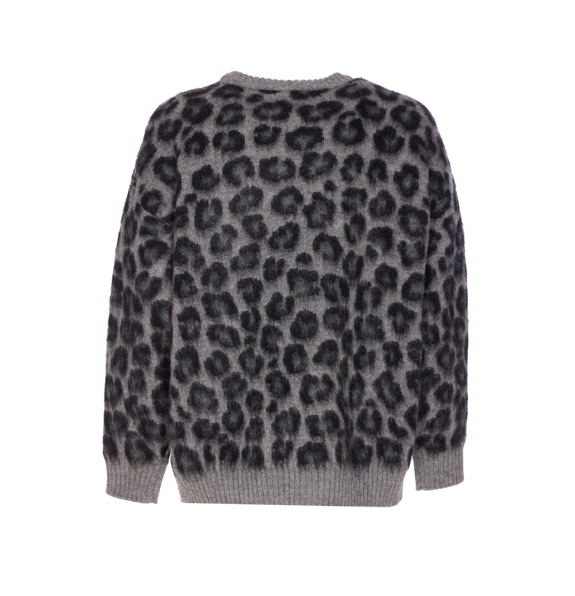 Bottega Veneta Men Animalier Sweater In Gray