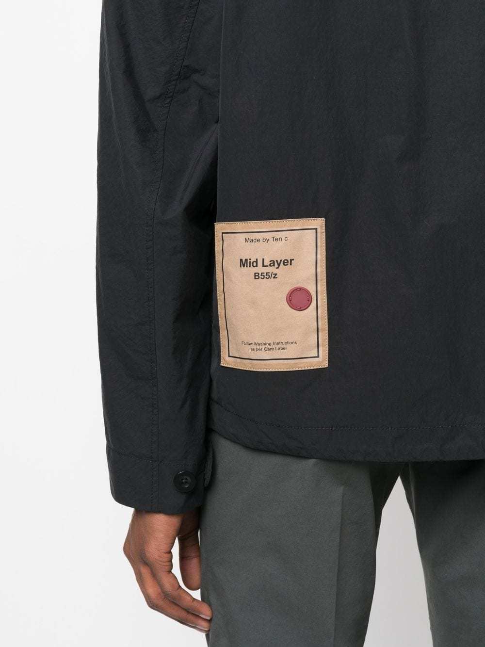Ten C Long Sleeve Casual Jacket In Black