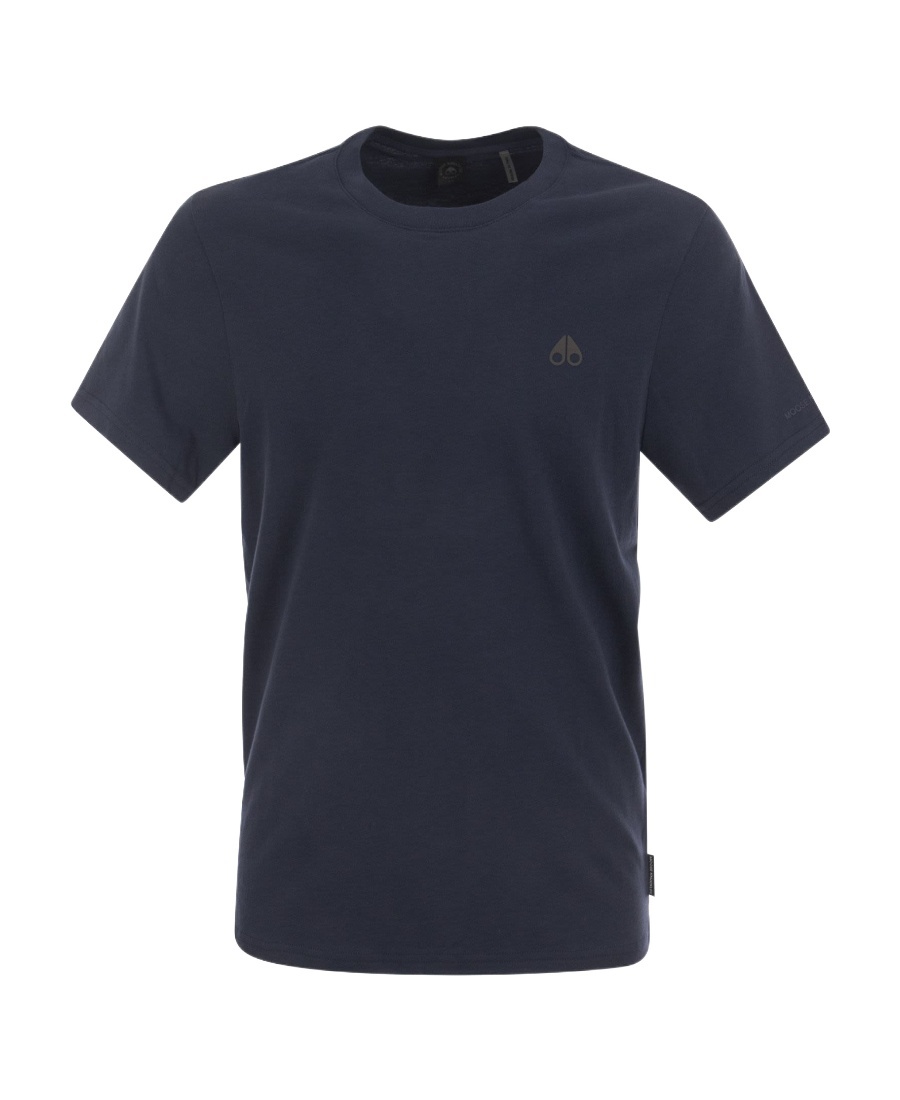 Shop Moose Knuckles Logo-print Cotton T-shirt In Black