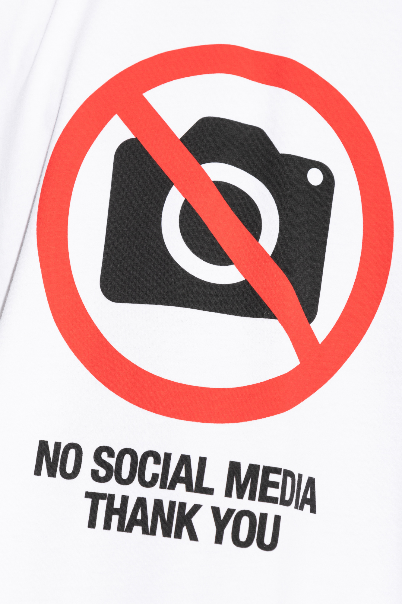 Shop Vetements No Social Media T-shirt In White
