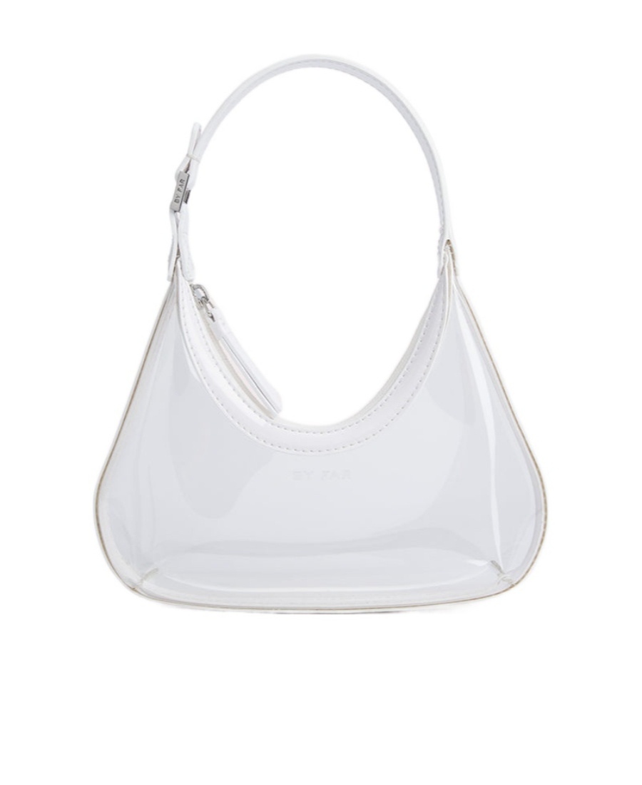 By Far Logo Shoulder Bag In White