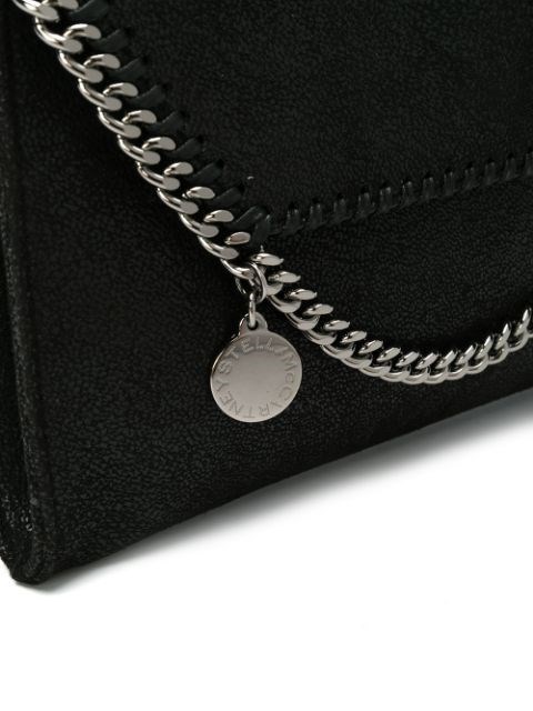 Stella Mccartney Mini Falabella Shaggy Dear Faux Leather Crossbody Bag In Black