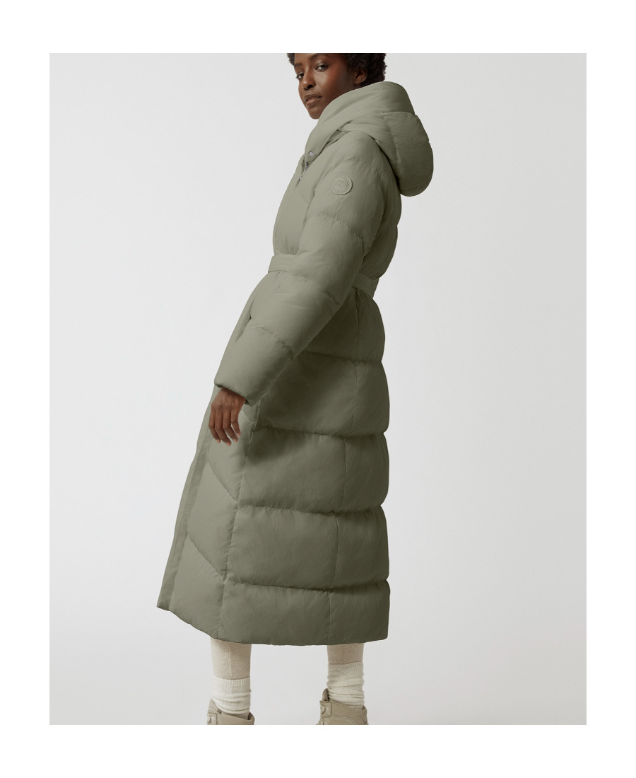 Canada Goose Marlow Belted Puffer Coat In Gray