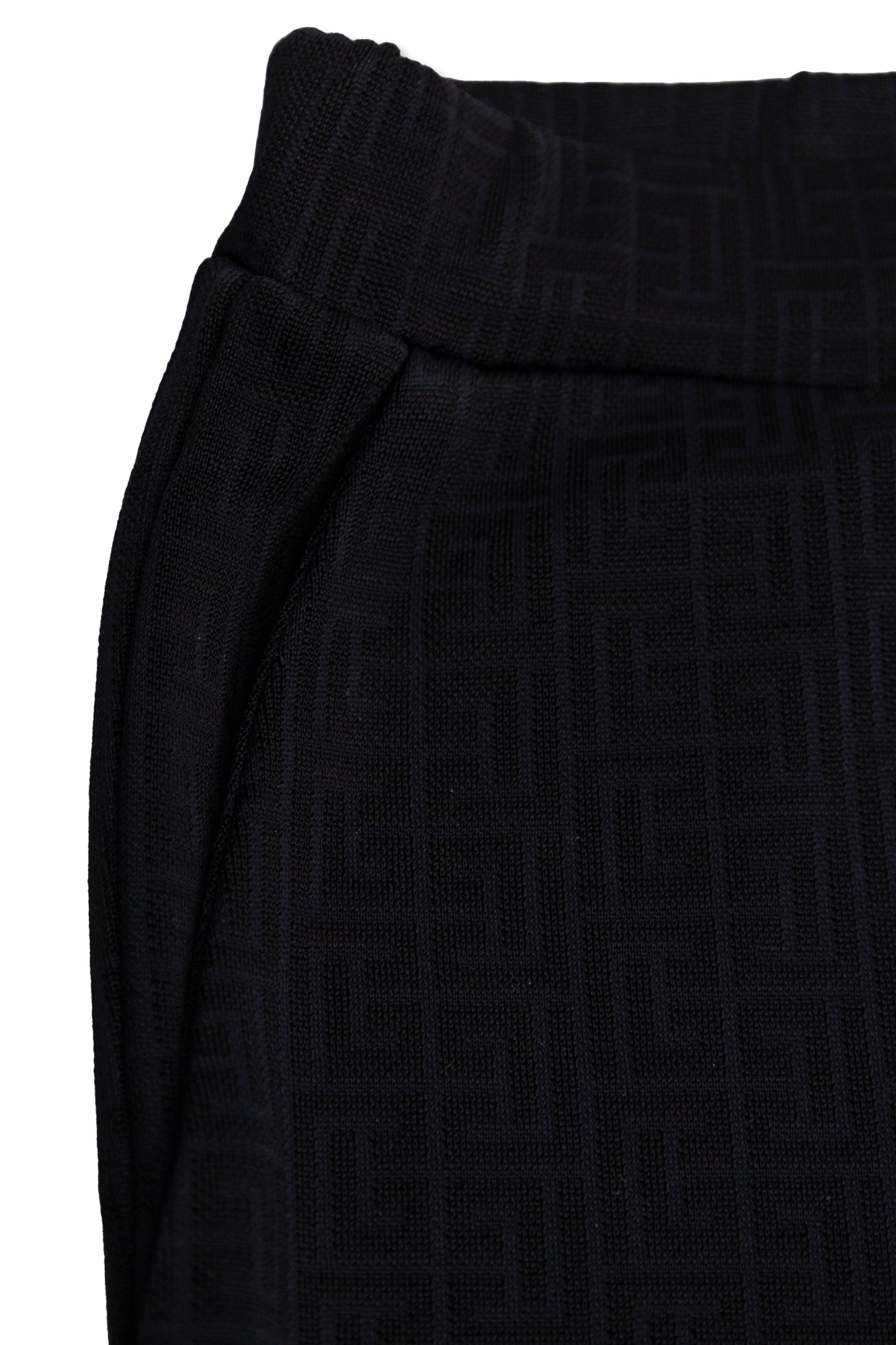 Balmain Elastic Waist Casual Pants In Black