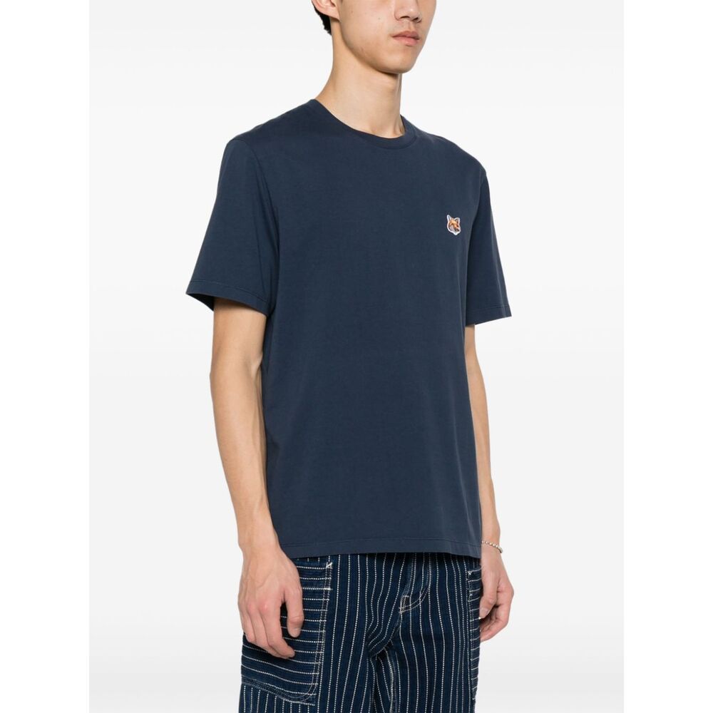 Shop Maison Kitsuné Short-sleeved T-shirt In Blue
