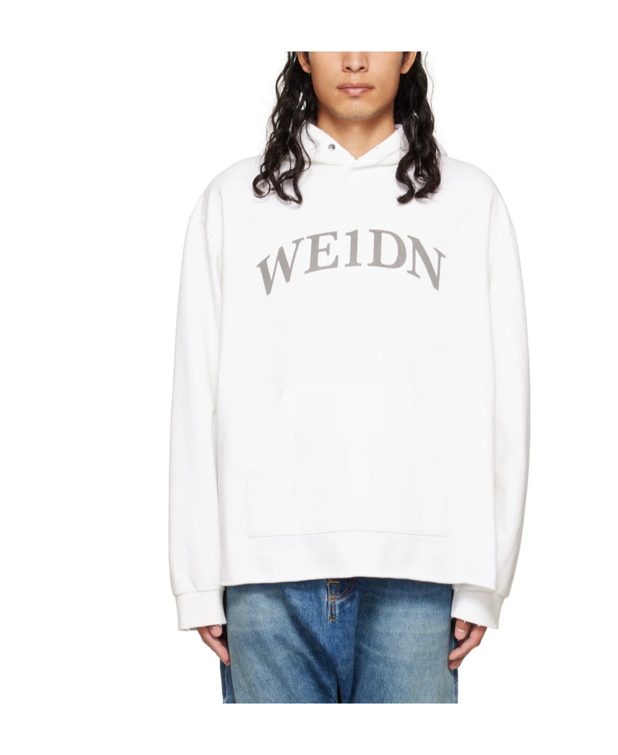 We11 Done Make Old Hooded Sweaters With Logos In White
