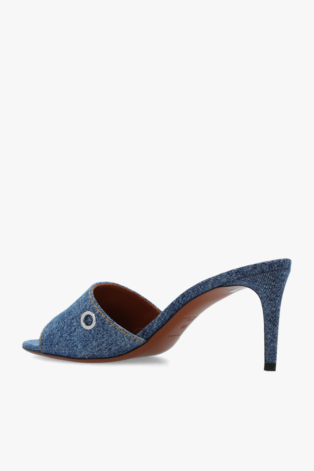Alaïa High-heeled Denim Sandals In Blue