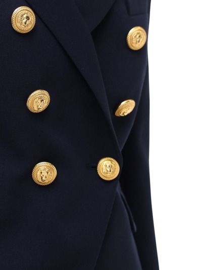 Shop Balmain Double-breasted Suit Jacket