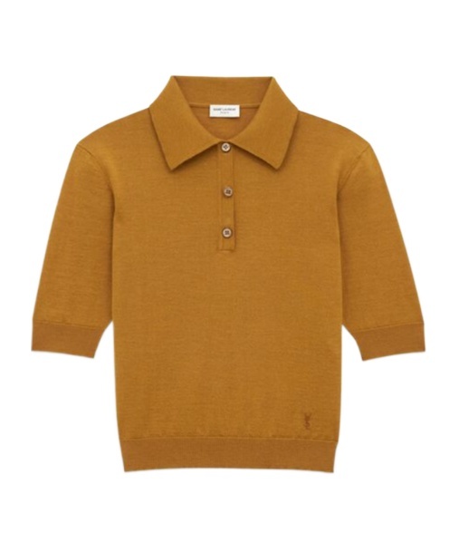 Saint Laurent Polo Cassandre In Brown