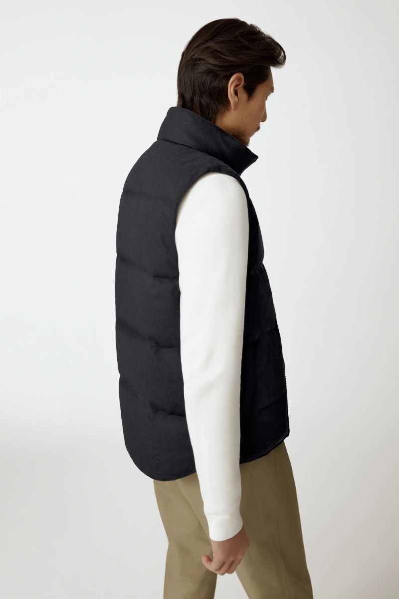 Canada Goose Garson Vest Wool Atlantic Navy In Black