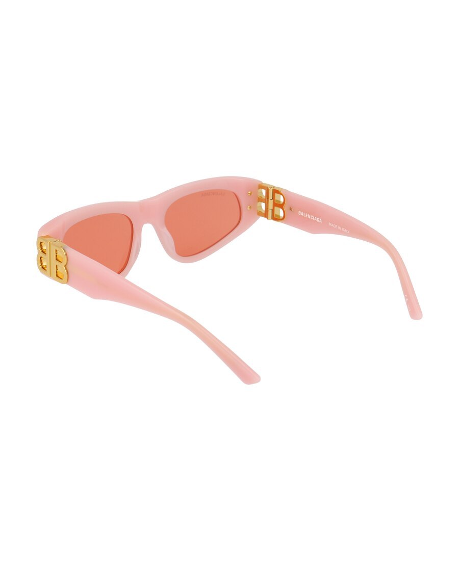 Balenciaga Bb0095s Rectangle-frame Sunglasses In Pink