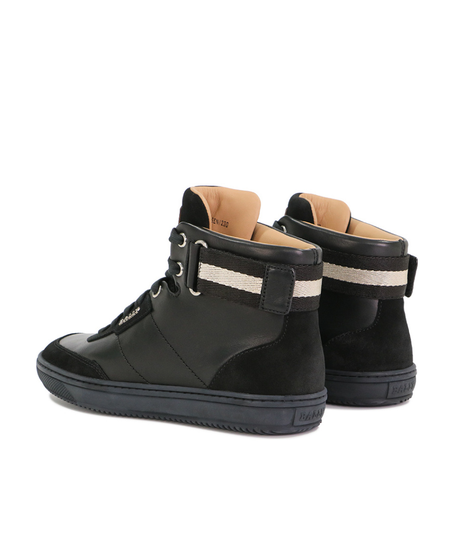 BALLY LOGO HIGH-TOP CASUAL SNEAKERS