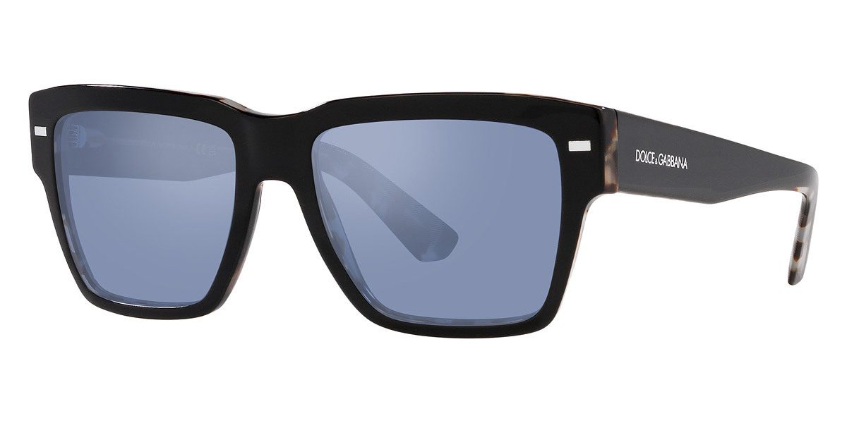 Dolce & Gabbana Logo-engraved Square-frame Sunglasses In Blue