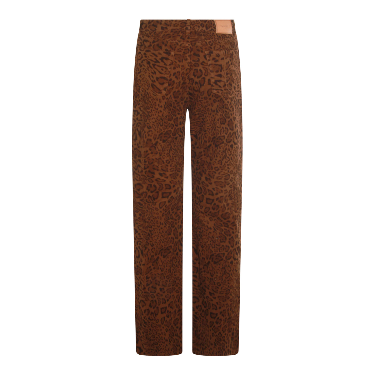 Twinset Straight Trousers With Pockets And Belt Loops In Red