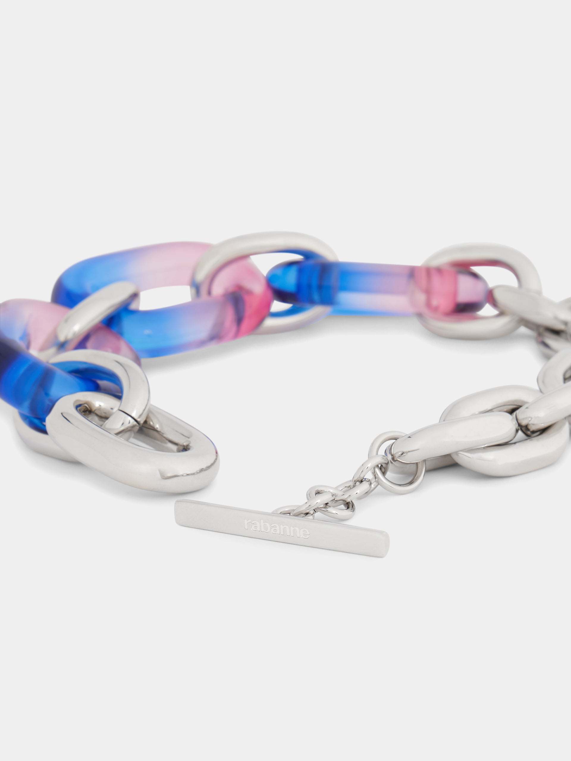 Rabanne Tie-dye Necklace In Blue Tie-dye