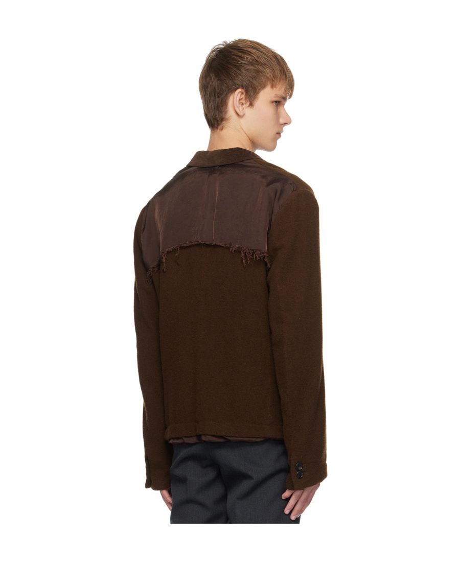 Undercover Single-breasted Button Lapel Jacket In Black