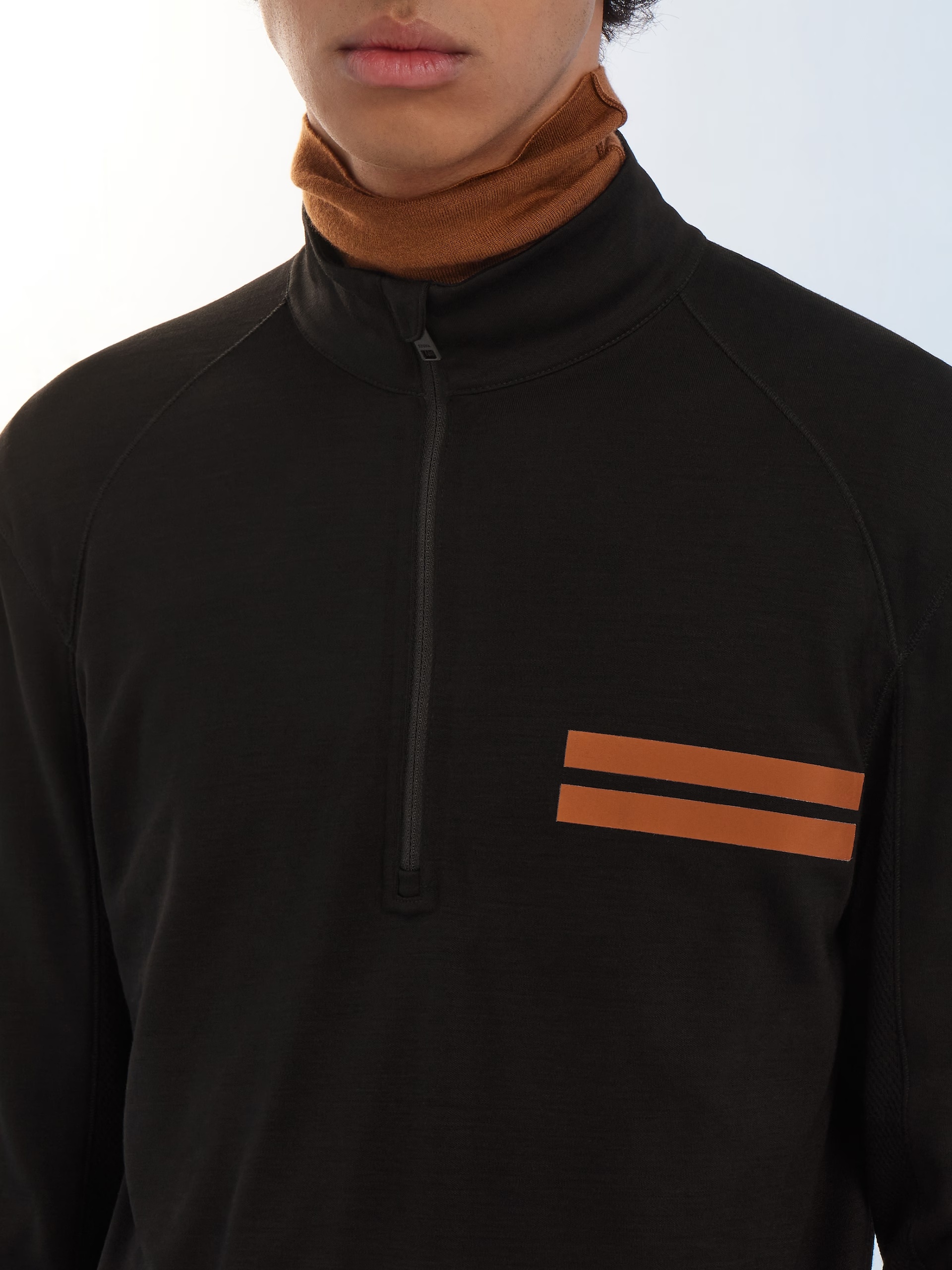 ZEGNA WOOL ZIPPER HIGH-NECKED SWEATER