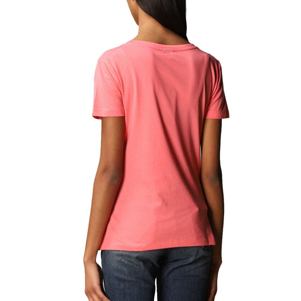 Emporio Armani T-shirt With Round Neck And Short Sleeves In Pink