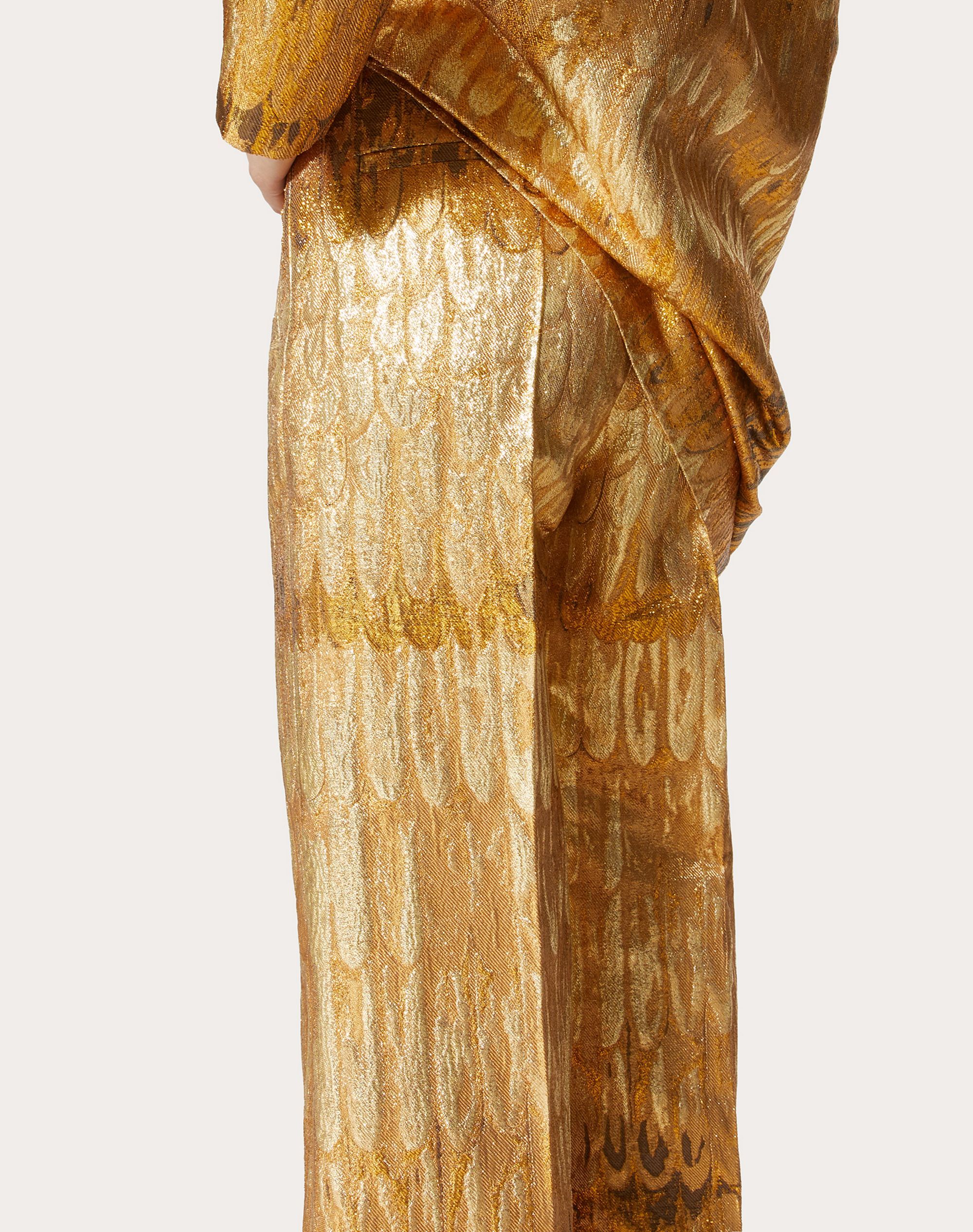 Valentino Golden Golden Wings Trousers In Brown