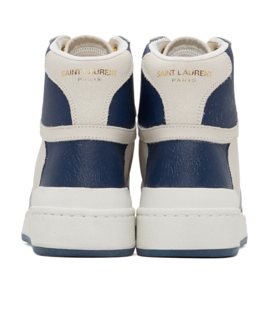 Saint Laurent Sl24 High-top Sneakers In White