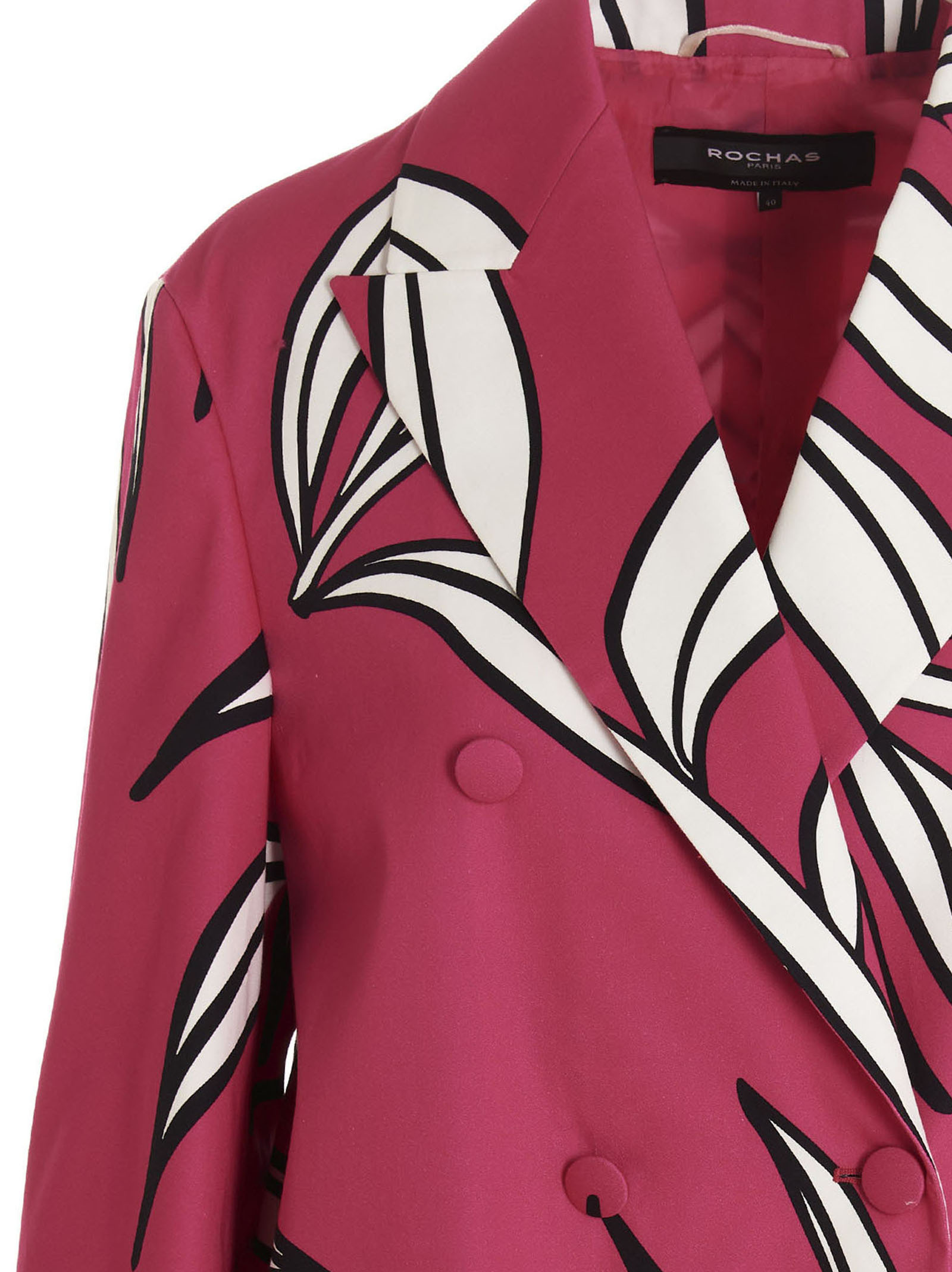 Rochas Floral Pattern Blazer Jacket In Red