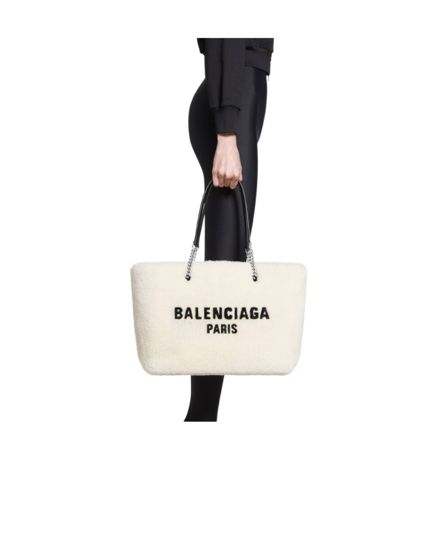 トートバッグ BALENCIAGA White Shearling Duty Free S Handbag Balenciaga White Shearling Duty Free S Handbag | italist