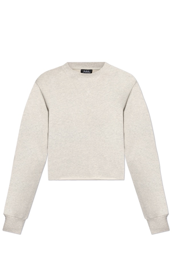 Apc A.p.c. Crewneck Long-sleeved Sweatshirt In White