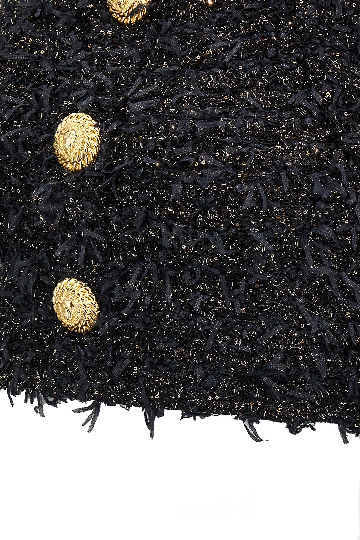 Balmain Women Tweed Cropped Top In Black