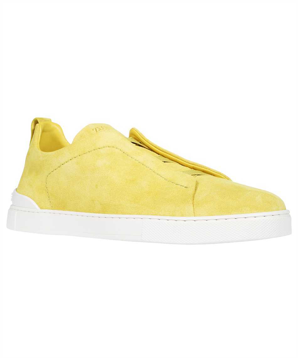 Zegna Logo Low Upper Board Shoes In Yellow