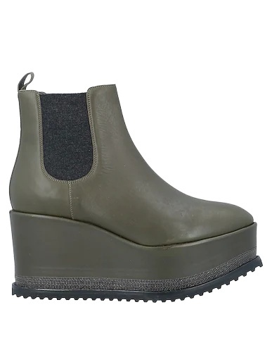 Brunello Cucinelli Platform Ankle Boots In Black