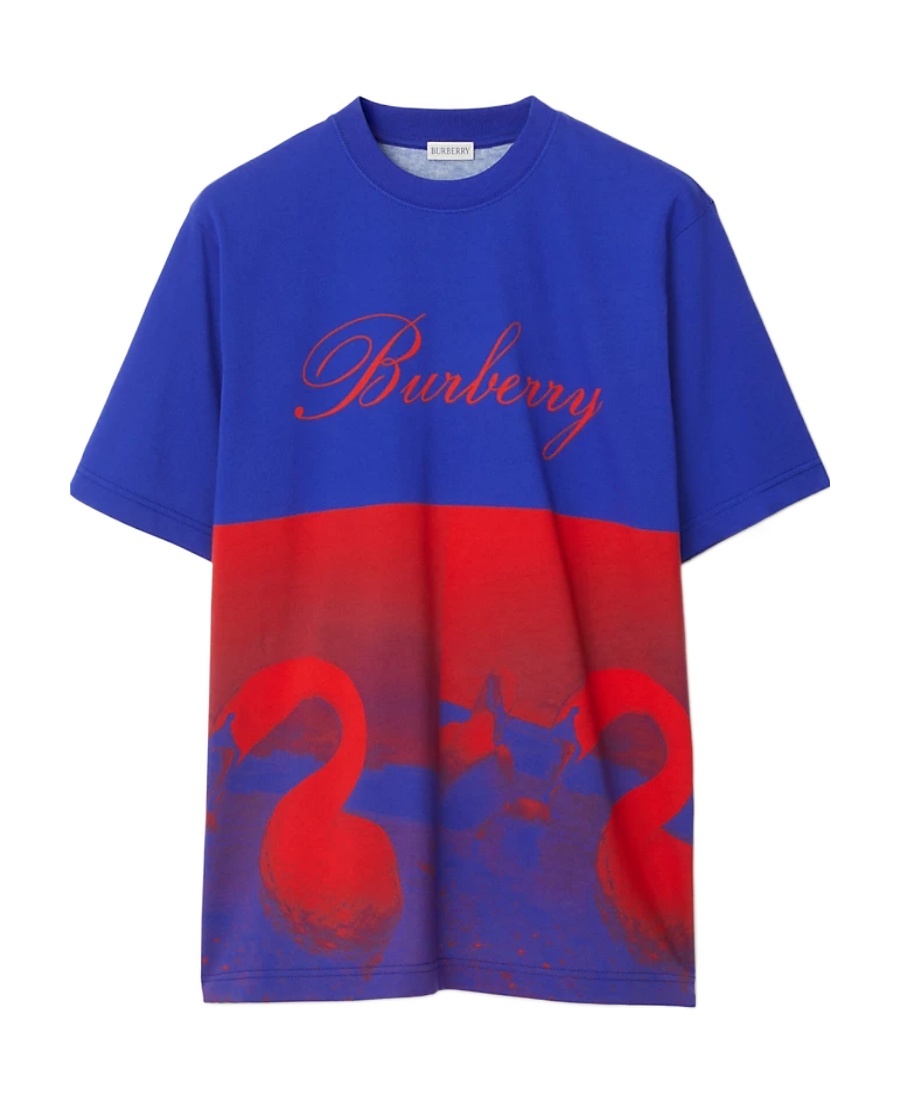 BURBERRY SWAN-PRINT JERSEY T-SHIRT