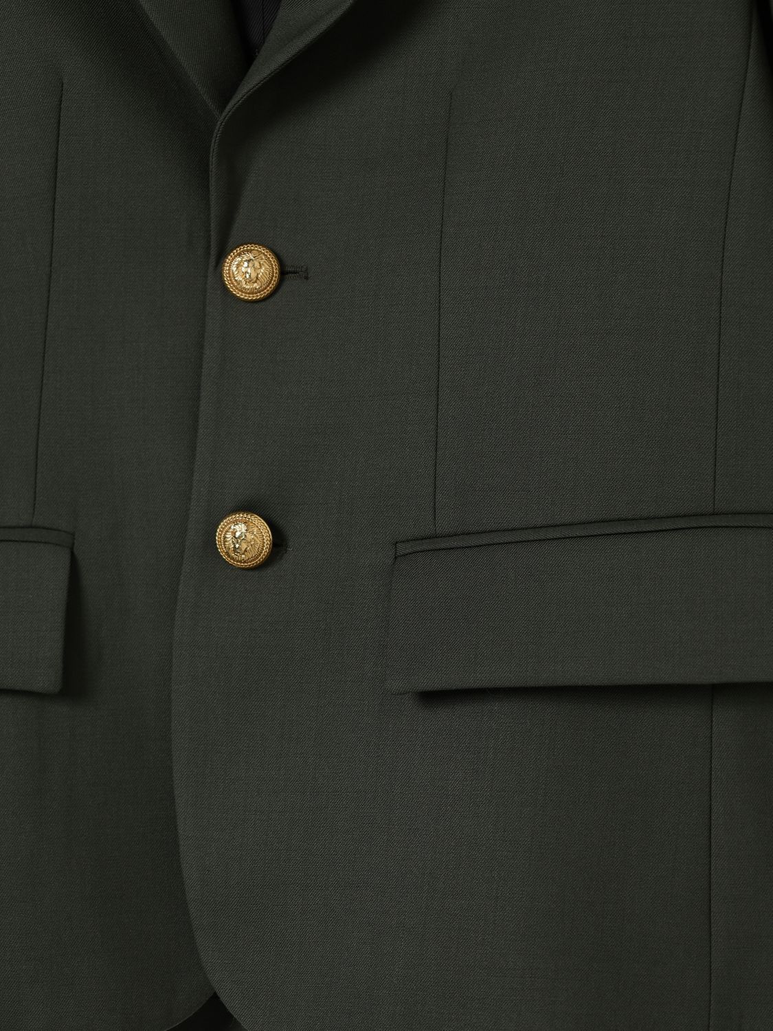 Balmain Long Sleeve Jacket In Green