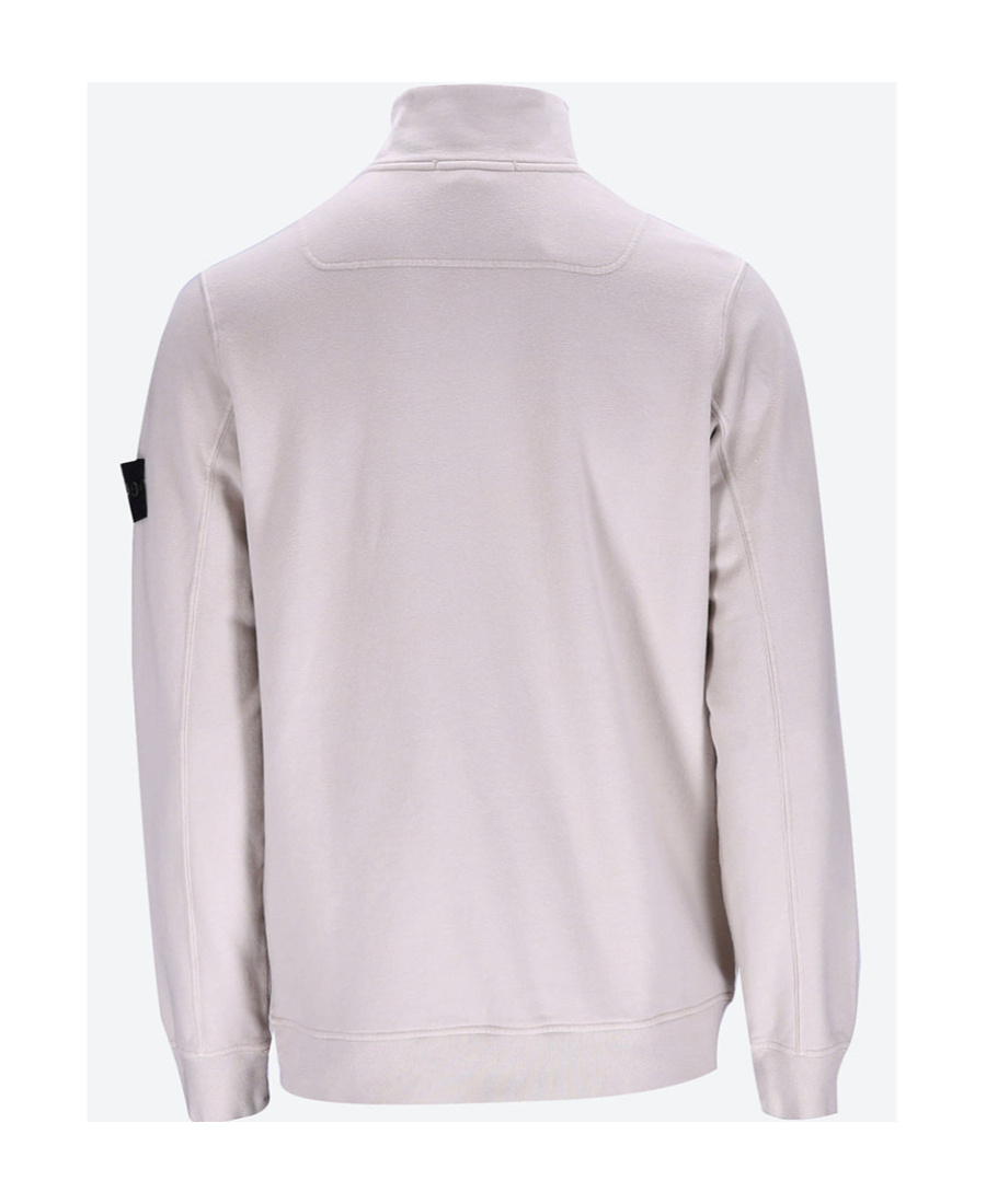Stone Island Compass-patch High-neck Sweatshirt In Gypsum Color
