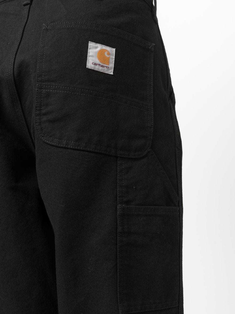 Carhartt Single Knee Straight-leg Trousers In Black